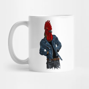 Rooster crest punk Mug